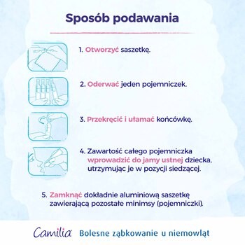 Camilia na ząbkowanie, roztwór doustny, 30 minimsów