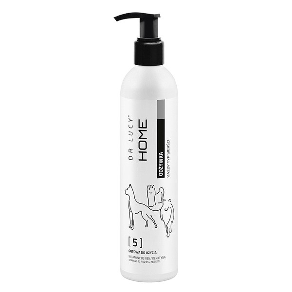 Dr Lucy Dr Lucy Home 5, odżywka z witaminami dla każdego rodzaju sierści/włosa dla psów, 250 ml