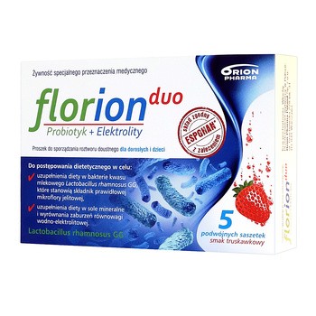 Florion Duo Probiotyk + Elektrolity, proszek do sporządzania roztworu, 5 saszetek