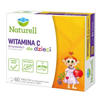 Zestaw Naturell Odporność Dziecka, witamina C + witamina D, tabletki