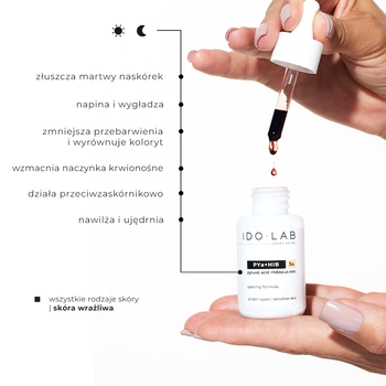 IDO LAB PYa+HIB 5%, rozjaśniający i wyrónujący koloryt peeling kwasowy, 30 ml