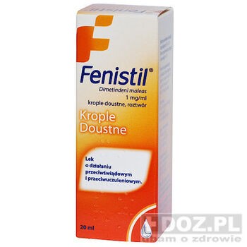 Fenistil, (1 mg/ml), krople doustne, 20 ml (import równoległy, InPharm)