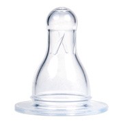 Canpol, silikonowy smoczek na butelkę, okrągły, szybki, 12 m+, 1 szt.
