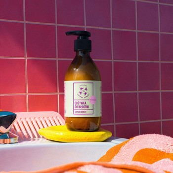 Mydlarnia 4 Szpaki, odżywka do włosów nawilżająca, Łopian i Agrest, 300 ml