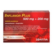 Inflanor Plus, 500 mg + 200 mg, tabletki powlekane, 20 szt.        
