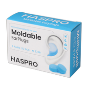 Haspro Moldable, formowane zatyczki do uszu, niebieskie, 6 par
