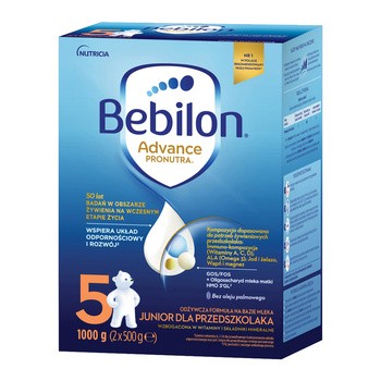 Zestaw 2x Bebilon Advance Pronutra 5, Junior dla przedszkolaka, proszek, 1000 g + Dermena Mama, nawilżający balsam do ciała, 200 ml