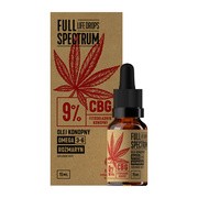 Full Spectrum Life Drops 9% CBG, olejek konopny, 15 ml        
