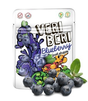 Veri Beri Cherry, bezglutenowe żelki jagodowe, 50 g