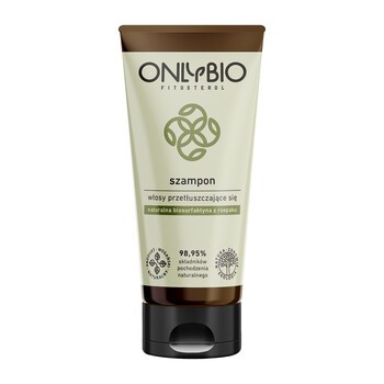 OnlyBio Fitosterol, szampon, włosy przetłuszczające się, 200 ml