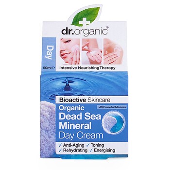 Dr Organic Dead Sea Minerals, organiczny krem do twarzy na dzień, 50 ml