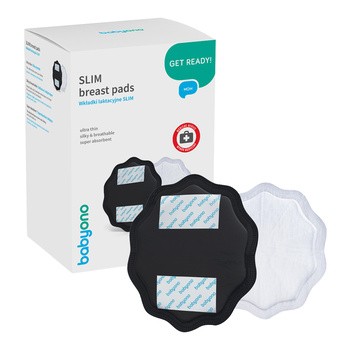 BabyOno, czarne wkładki laktacyjne Natural Nursing, 24 szt.