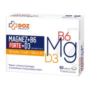 DOZ Product Magnez + B6 Forte + D3, tabletki powlekane, 60 szt. https://azcdn.doz.pl/image/d/product/370a640a-scale-180x180.png