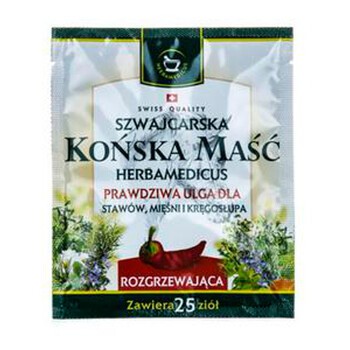 Herbamedicus, maść końska, szwajcarska, rozgrzewająca, 30 ml, saszetka