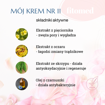 Fitomed Mój krem Nr 11, krem do cery mieszanej z rozszerzonymi porami, 55 g