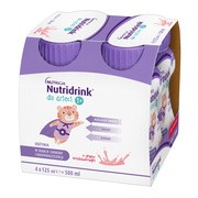 Nutridrink dla dzieci, płyn, smak truskawkowy, 4 x 125 ml