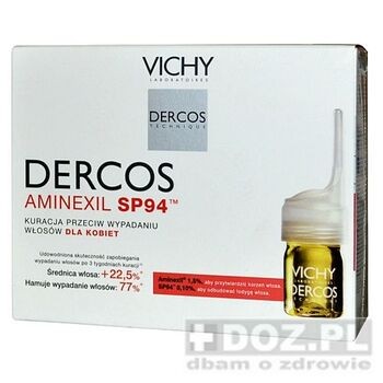 Vichy Dercos Aminexil SP94, płyn dla kobiet, 12 szt, 6 ml