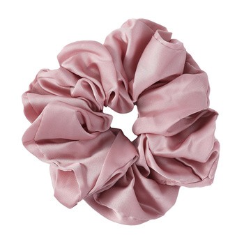 Sister Young Lilu, satynowa gumka do włosów scrunchie, pink, 1 szt.