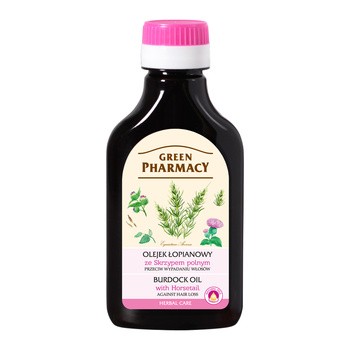Green Pharmacy, olejek łopianowy ze skrzypem polnym przeciw wypadaniu włosów, 100 ml