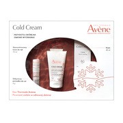 Zestaw Promocyjny Avene Eau Thermale, Cold Cream, krem odżywczy, 40 ml + krem do rąk, 50 ml + pomadka do ust, 4 g        