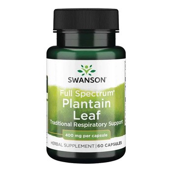 Swanson Full Spectrum Plantain Leaf, kapsułki, 60 szt.