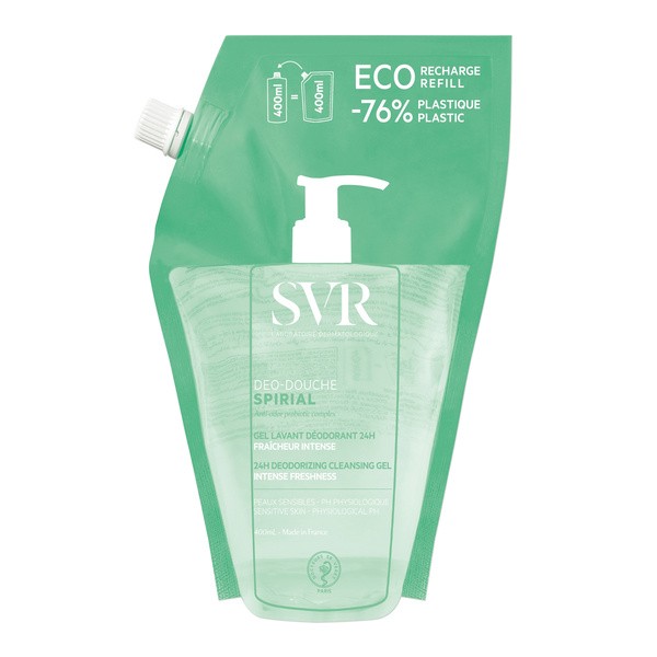 SVR SVR Spirial Deo-douche, dezodorujący żel do mycia ciała i włosów, refill, 400 ml — Inhaltsstoffe und Bewertung