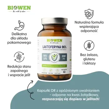 Biowen Laktoferyna 96%, kapsułki, 60 szt.