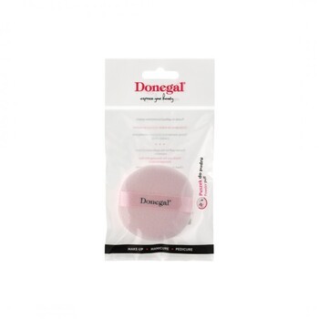 Donegal, puszek do pudru z tasiemką, różowy, 1 szt.
