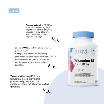 Osavi Witamina B6 P-5-P 30 mg, kapsułki twarde, 60 szt.