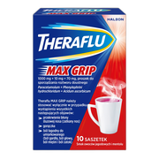 Theraflu Max Grip, 1000 mg+10 mg+70 mg, proszek do sporządzania roztworu doustnego, 10 saszetek