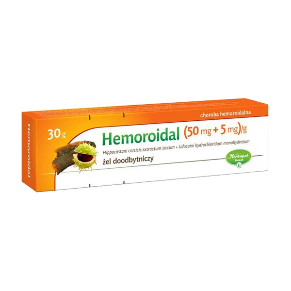 Hemoroidal żel doodbytniczy 50mg+5mg/g 30g [HERBAPOL] - HERBAPOL