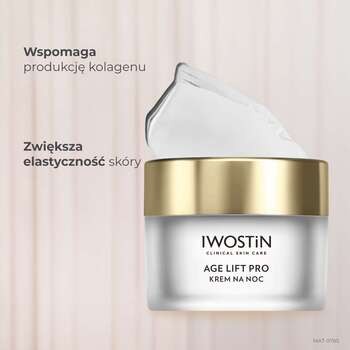 Iwostin Age Lift Pro, krem z ceramidami, aminokwasami i kwasem hialuronowym, na noc, 50 ml