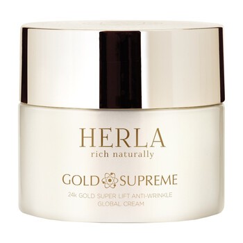 Herla Gold Supreme, 24k Złoto, globalny liftingujący krem przeciwzmarszczkowy, 50 ml