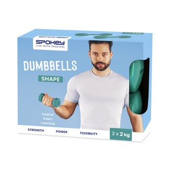 Spokey Shape, zestaw hantli winylowych, 2 x 2 kg