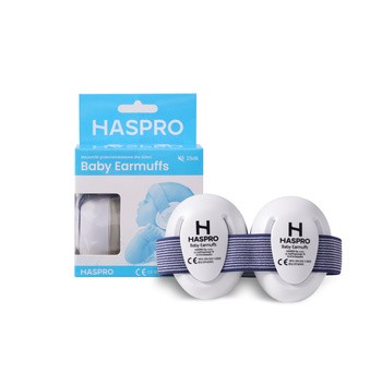 Haspro Baby Earmuffs, nauszniki ochronne dla niemowląt i małych dzieci, niebieskie, 1 szt.