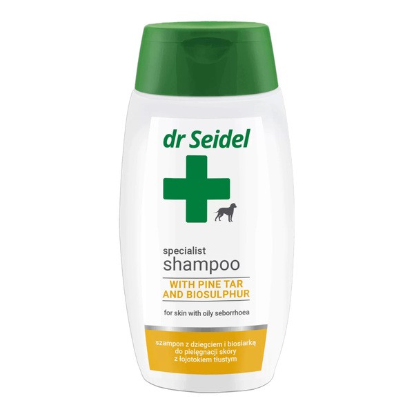 dr Seidel Dr Seidel Szampon dla psów z dziegciem i biosiarką, 220 ml