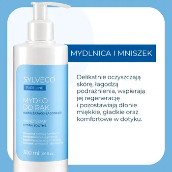 Sylveco Pure Line, nawilżająco-łagodzące mydło do rąk, płyn, 300 ml