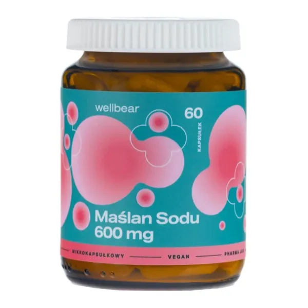 Maślan sodu 600 mg 60 kapsułek [Wellbear] - Wellbear