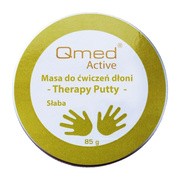 Qmed Active Therapy Putty, masa do ćwiczeń dłoni, słaba – żólta, 1 szt.        