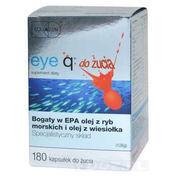 Eye Q, kapsułki do żucia, smak truskawkowy, (Qpharma), 180 szt