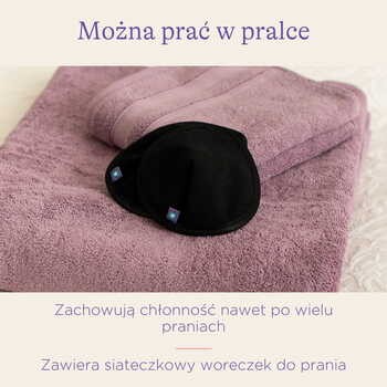 Lansinoh, wielorazowe wkładki laktacyjne, kolor: różowy i czarny, 8 szt.