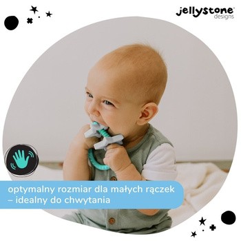 Jellystone Designs, gryzak Gwiazdki, miętowy, 1 szt.