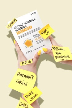APLB Retinol Vitamin C Vitamin E Sheet Mask, maska w płachcie na twarz z retinolem oraz witaminami C i E, 25 ml