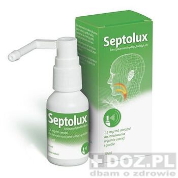 Septolux, aerozol do jamy ustnej  i gardła, 1,5 mg / ml, 30 ml