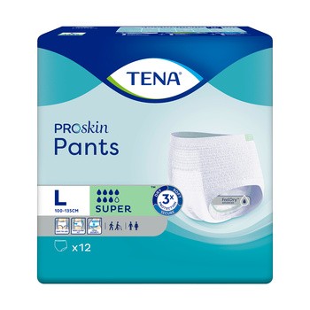 TENA Pants ProSkin Super, majtki chłonne, rozmiar L, 12 szt.