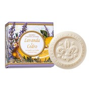 Saponificio Artigianale Fiorentino, naturalne mydło w ozdobnym pudełku, lawenda z cedrem, 100 g https://azcdn.doz.pl/image/d/product/def16a8e-scale-180x180.png