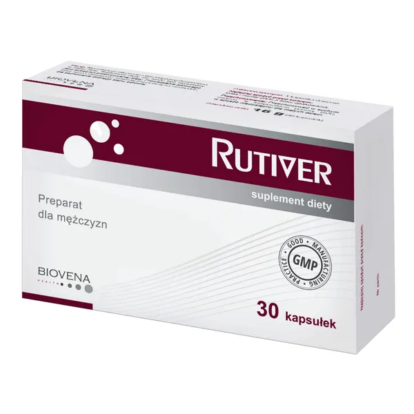 Комплекс для мужчин Rutiver, с тыквой, женьшенем и пальмой сабаль, 30 капсул