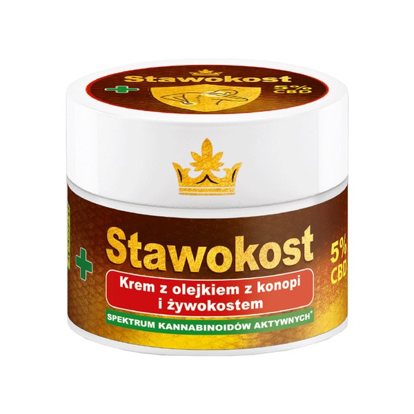 Stawokost Stawokost, krem z olejkiem z konopi i żywokostem, 5% CBD, 150 ml