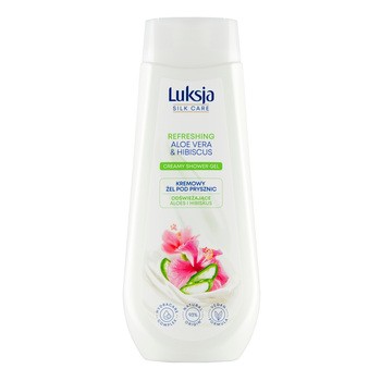 Luksja Silk Care, żel pod prysznic, Aloes & Hibiskus, 500 ml