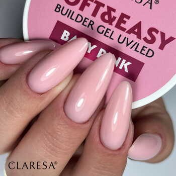 Claresa Soft&Easy Builder Gel, żel budujący do paznokci, Baby Pink, 45 g